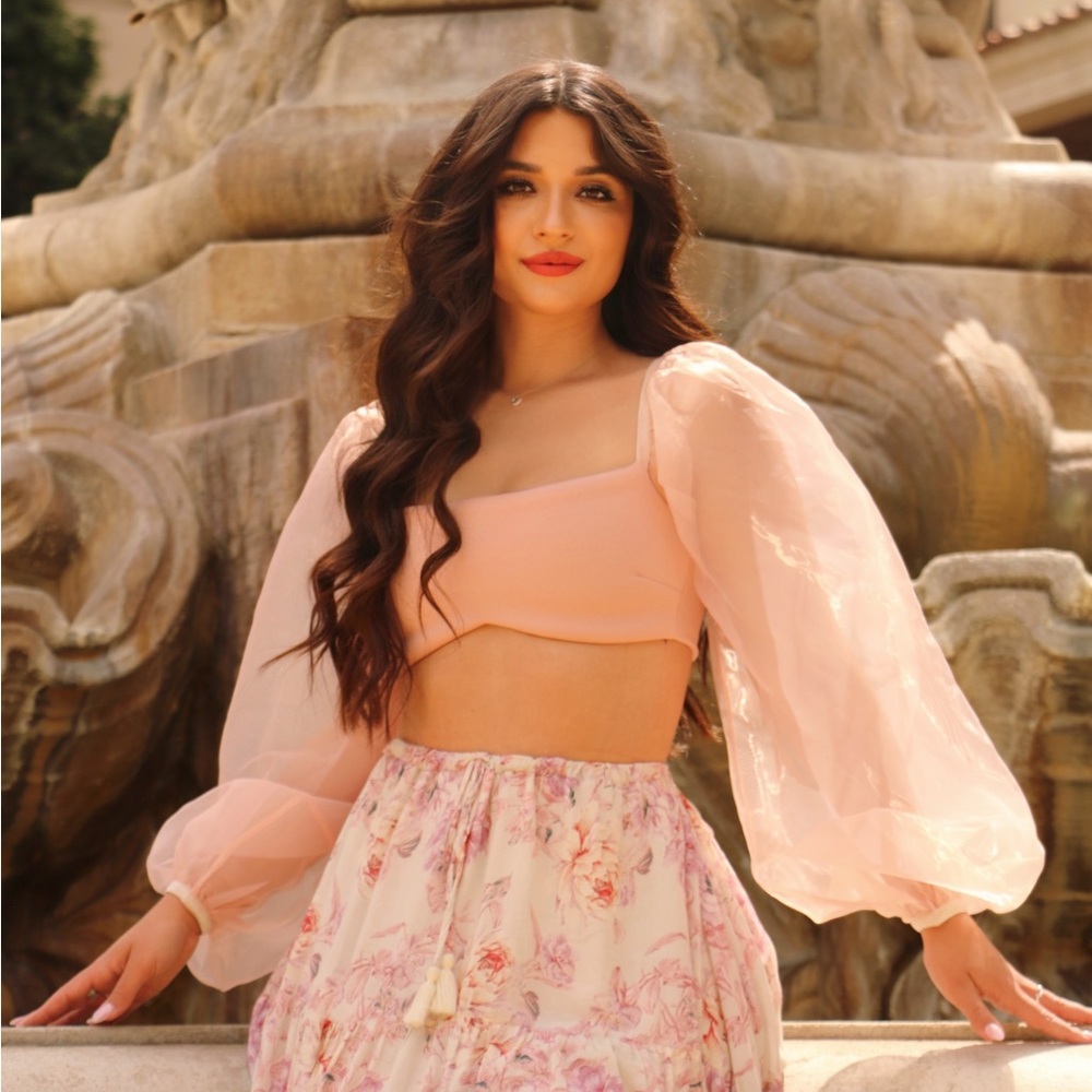 Pink Puff Sleeve Top